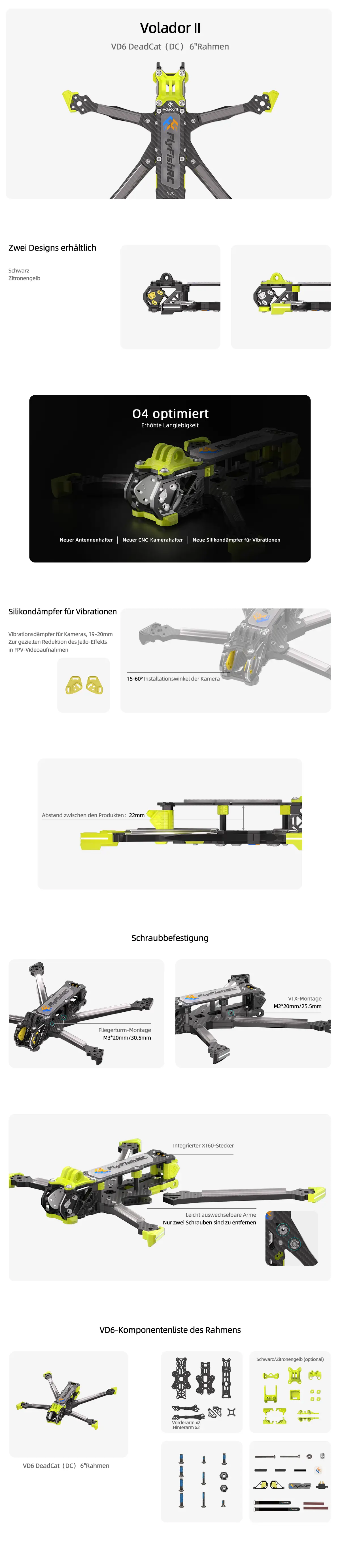 Volador II VD6 O4 Frame Bildunterschriften