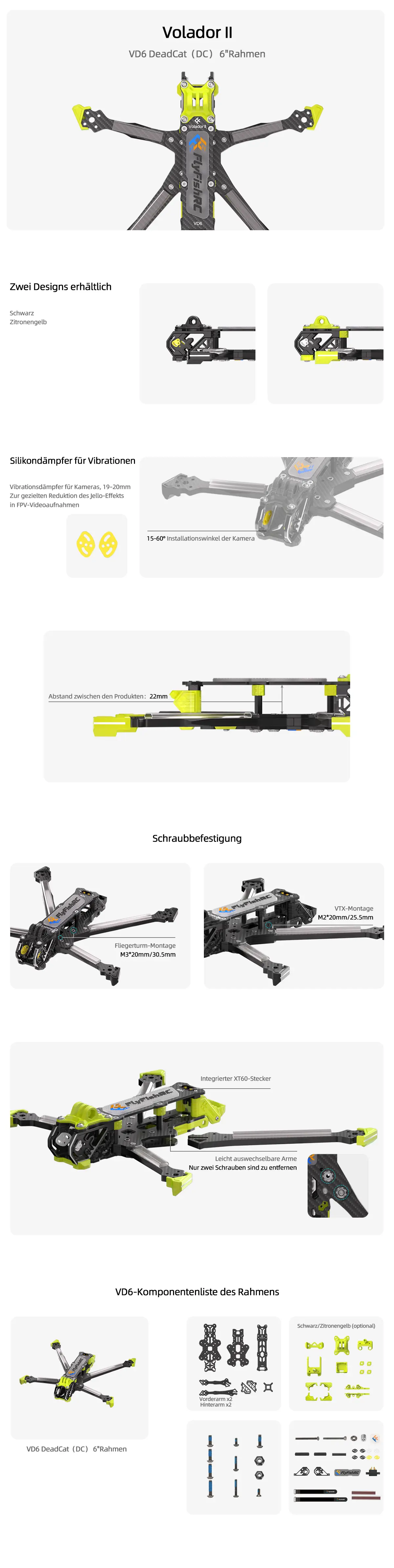 Volador II VD6 O3 Frame Bildunterschriften
