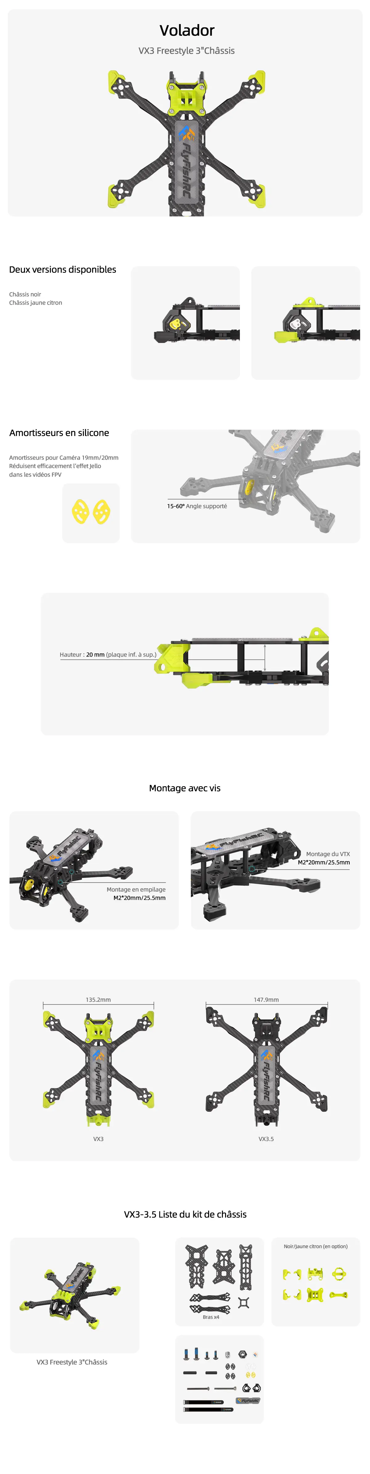 Volador VX3 VX3.5 O3 Frame Légende